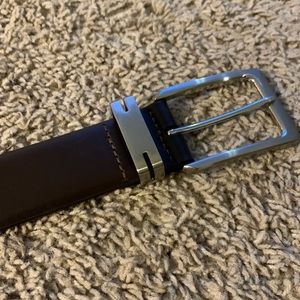 Dark Brown Leather Belt